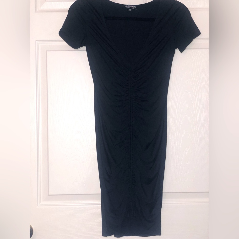 Fashion Nova | Black Bodycon Adjustable Party Dress | Size: S | Good Condition